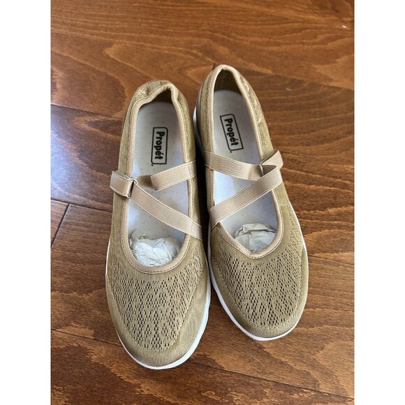 Propet Womens Travelactiv Mary Jane Flats Honey Gold Smooth NEW US 10 W - Picture 4 of 9